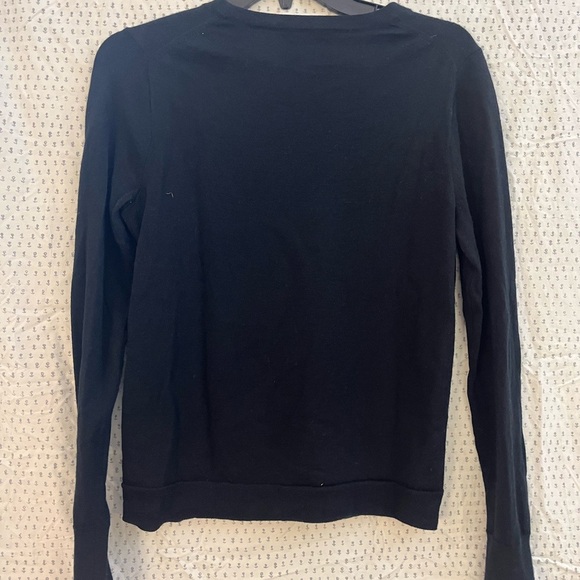 J. Crew Women's Black Marino Wool Sweater - Picture 2 of 4